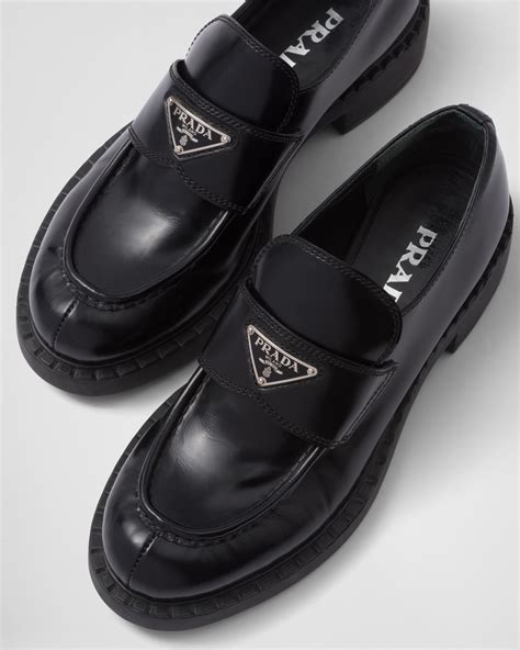 prada loafers logo|Prada chunky loafer.